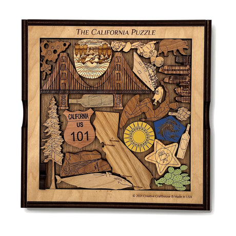 California Wood Puzzle | Personalizable Gift and Decor - Creative Crafthouse