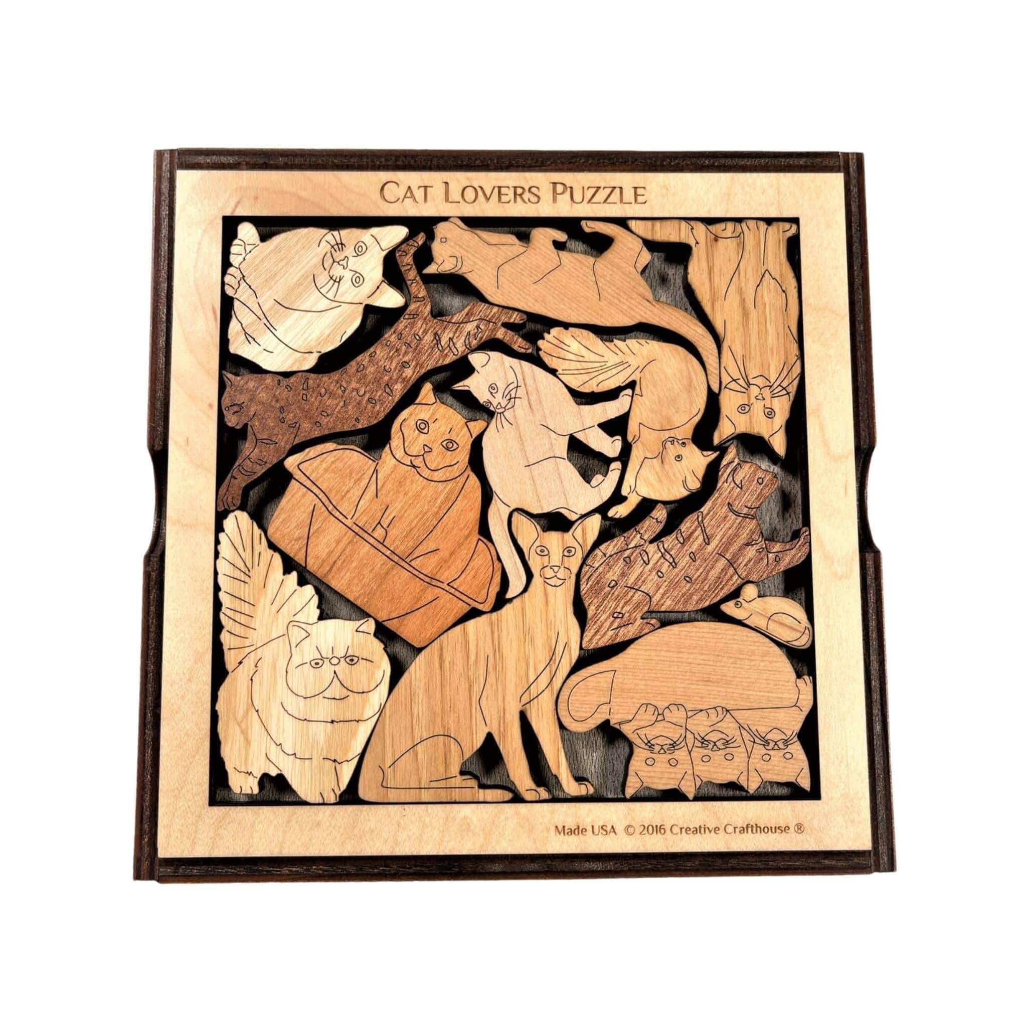 Cat Lover Wood Puzzle | Personalizable Gift and Decor for a Cat