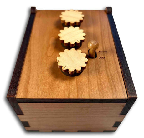 Secret Lock Box II - Can You Open the Box... Put a Gift Inside and Watch the Fun - Cherry Version - Creative Crafthouse
