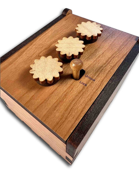 Secret Lock Box II - Can You Open the Box... Put a Gift Inside and Watch the Fun - Cherry Version - Creative Crafthouse