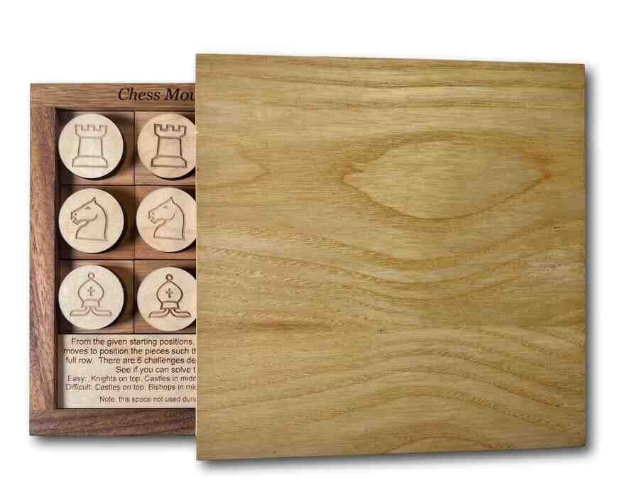 Chess Moves CBK - Chess Puzzle - Wooden Brain Teaser Puzzle - Creative Crafthouse