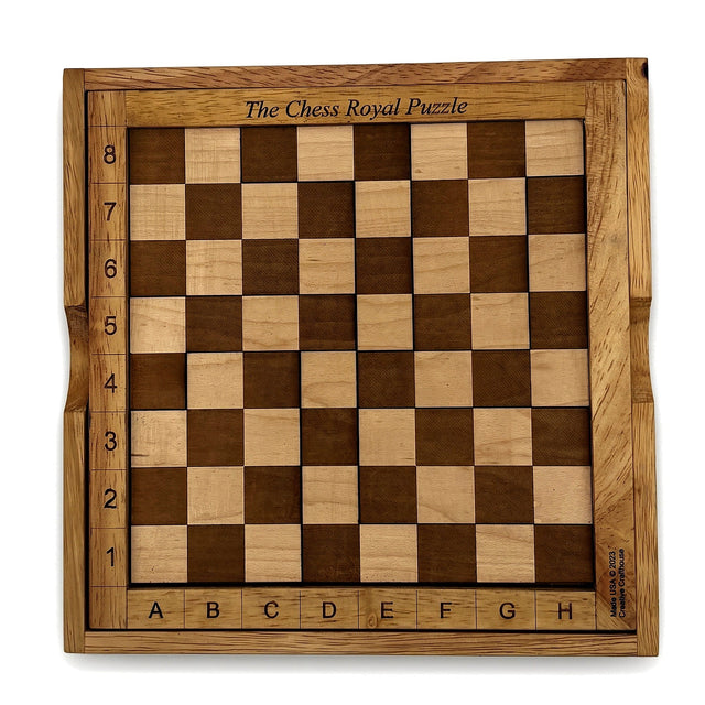 Chess Royal Wooden Puzzle | Chess Board and Brain Teaser - Creative Crafthouse