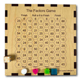 Christmas Gift for Kids | 45 Game & The Factors Game – 2 Math Games in 1 - Wooden Family Game | Personalize with Name - Education and Fun - Creative Crafthouse