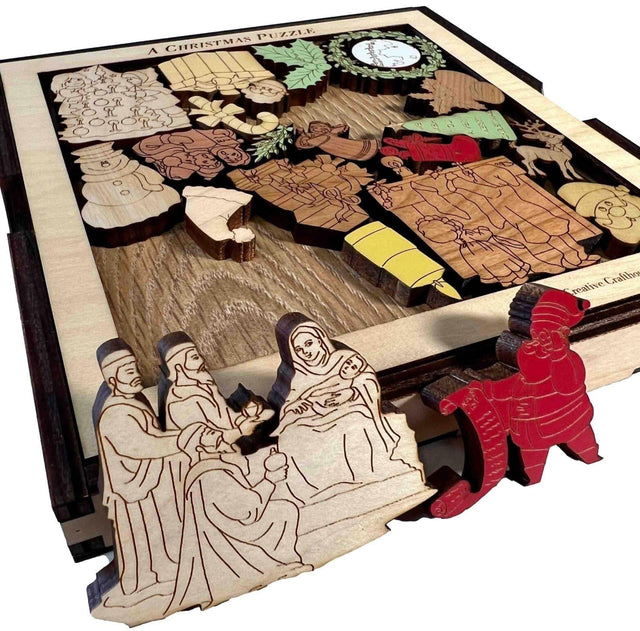 Christmas Puzzle - artistic and challenging - can be personalized - Creative Crafthouse