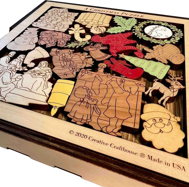 Christmas Puzzle - artistic and challenging - can be personalized - Creative Crafthouse