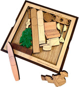 Cigar Lovers Puzzle - Personalizable Perfect Gift for Him - Add a Laser Engraved Name - Brain Teaser with 13 Different Pieces - Creative Crafthouse