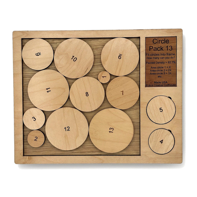 Circle Pack 13 Wood Puzzle | Challenging Packing Brain Teaser - Creative Crafthouse
