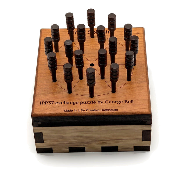 Clock Solitaire Puzzle | Wood Peg Jumping Game - Creative Crafthouse