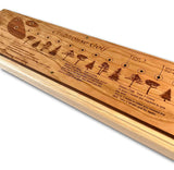 Clubhouse Golf Premium: Board & Coins Game for Golf fun 1/4" thick Cherry wood on a 3/4" Hickory base. - Creative Crafthouse