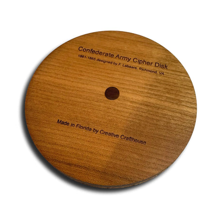Confederate Army Cipher Disk – Wooden Civil War Code Encryption Tool - Creative Crafthouse