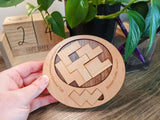 Cracked Egg Wood Puzzle - Level 8 out of 10 Difficulty - Recommended Brain Teaser Gift for Ages 14 and Up - Creative Crafthouse