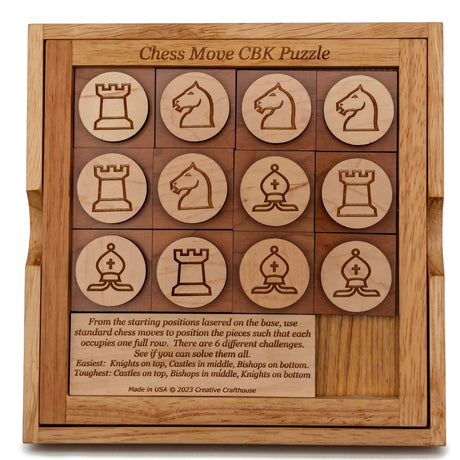 Chess Moves CBK by Creative Crafthouse, wooden brain teaser puzzle