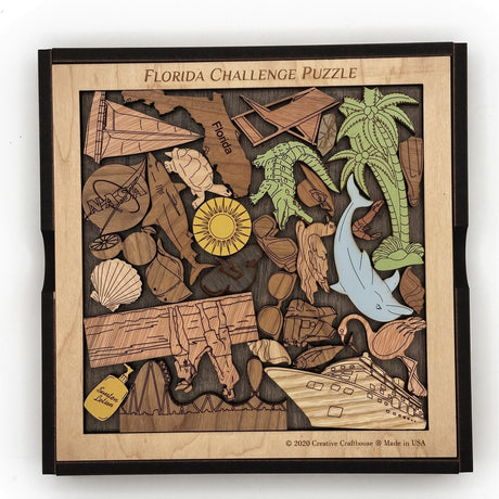 Florida state wooden challenge puzzle by Creative Crafthouse, a personalizable gift and souvenir