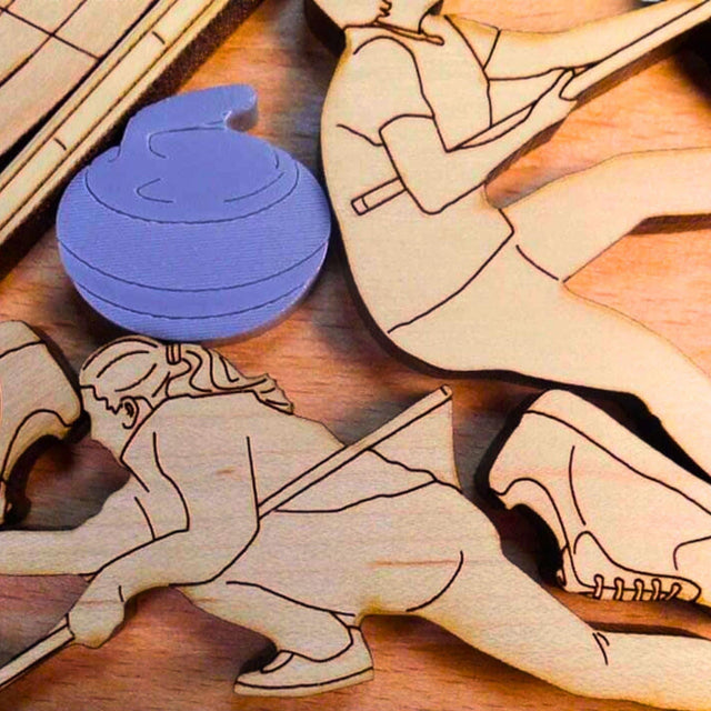 Curler Fanatic Wood Puzzle | Personalizable Gift - Creative Crafthouse