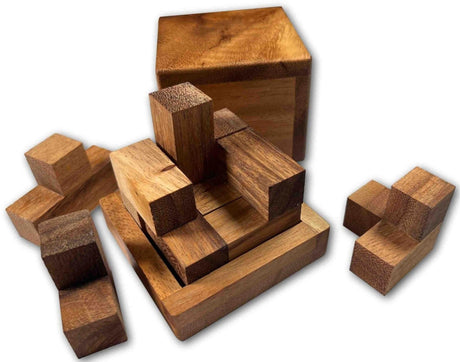 Dementia Activity - Wooden Puzzle for Alzheimer's - Soma Cube Brain Teaser - Dementia Games for Memory and Hand Dexterity - Dementia Gifts - Creative Crafthouse