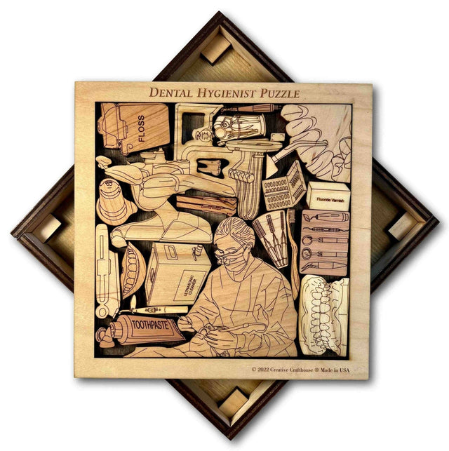 Dental Hygienist Puzzle – Personalized Wooden Gift and Decor - Creative Crafthouse