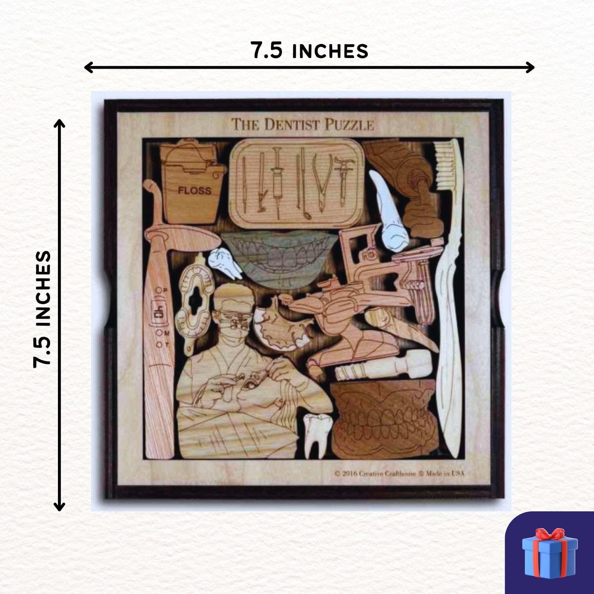 メダル彫刻セット LES CHEFS-D'OEUVRE Dentist Wood Puzzle | Personalizable Gift for Your Dentist