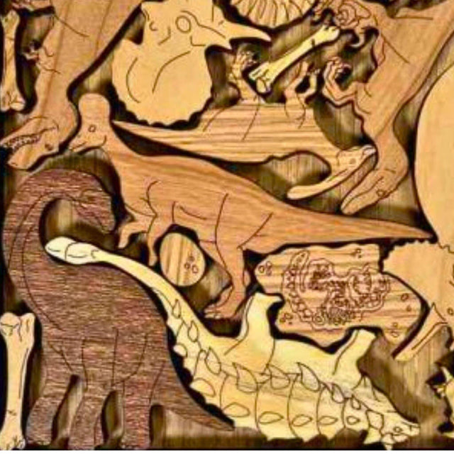 Dinosaur Dilemma II Wood Puzzle | Personalizable Gift and Decor - Creative Crafthouse