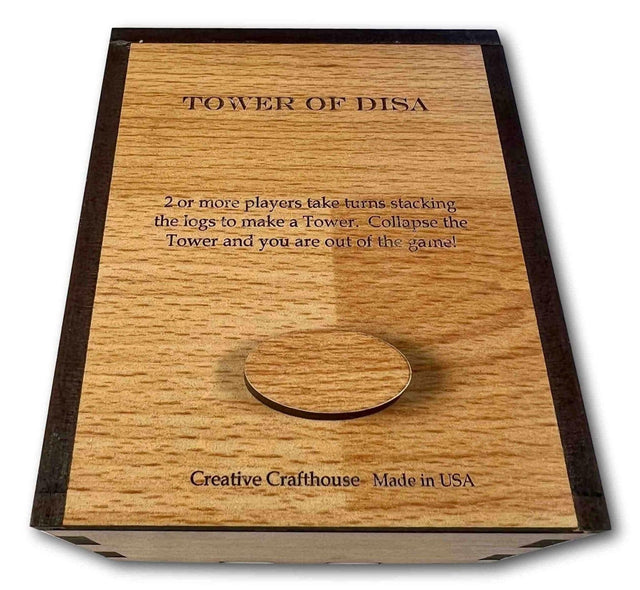 Disa Tower Game - how high can you stack it - 1 to 4 players - wood family game - Creative Crafthouse