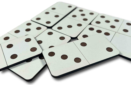 Domino Fortnight Pocket Version wooden brain teaser puzzle - Can you solve the math challenge? - Creative Crafthouse
