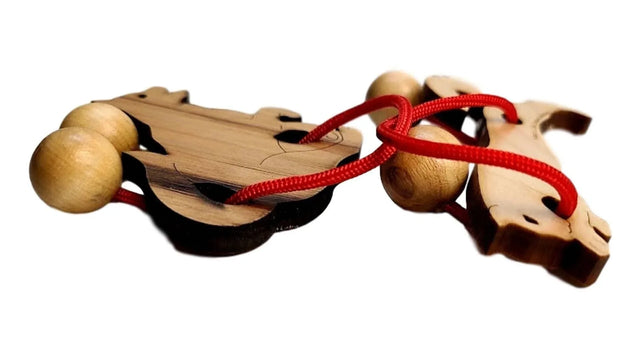 Stocking Stuffer Puzzle for Animal Lovers - Double Trouble String Puzzle - Cat & Dog model - Brain Teaser - Creative Crafthouse