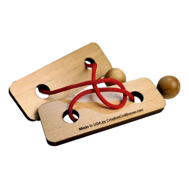 Double Trouble String Puzzle - Fun Brain Teaser For Ages 8 and Up - String Puzzle - Wood Puzzle - Creative Crafthouse