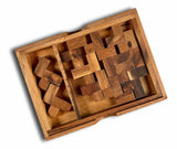 Eleven L's Wood Puzzle - comes unsolved... very challenging wood brain teaser puzzle - Creative Crafthouse
