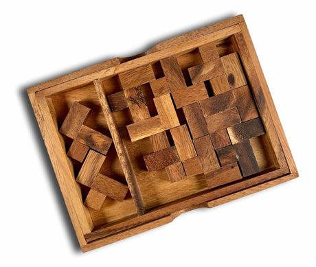Eleven L's Wood Puzzle - comes unsolved... very challenging wood brain teaser puzzle - Creative Crafthouse