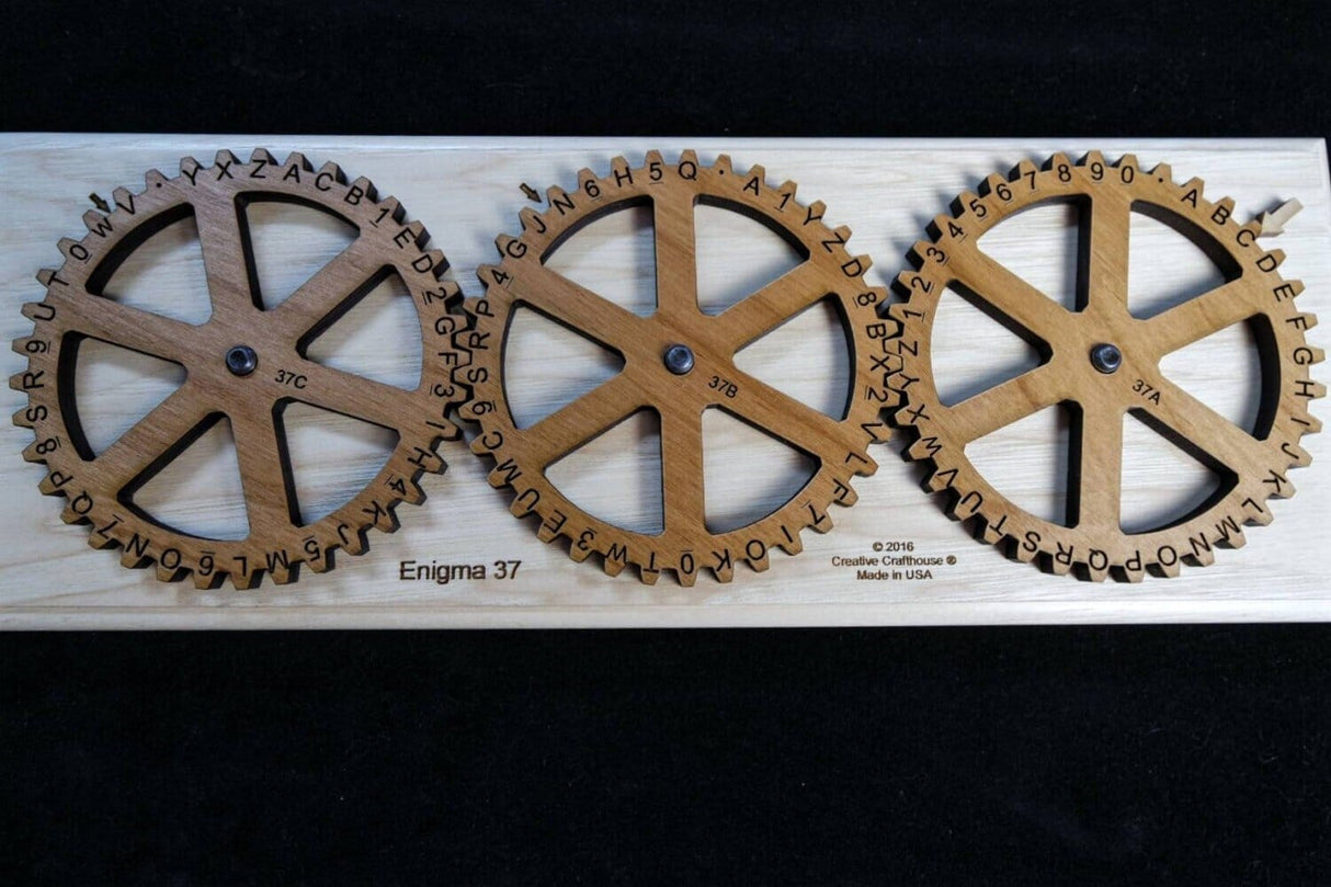 Enigma 37 Encryption Machine with Letters & Numbers Encode and Decode Messages - Cipher disks machine - Creative Crafthouse