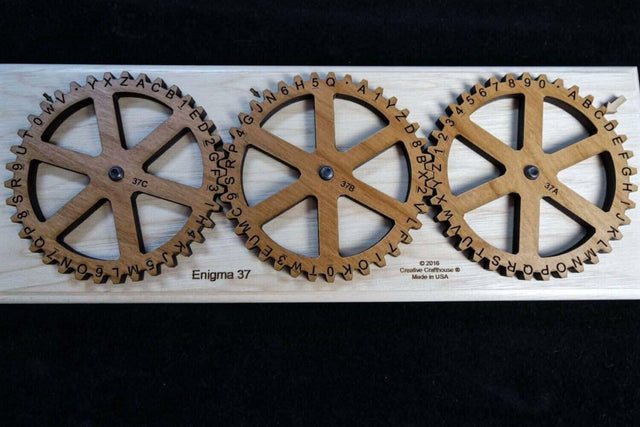 Enigma 37 Encryption Machine with Letters & Numbers Encode and Decode Messages - Cipher disks machine - Creative Crafthouse