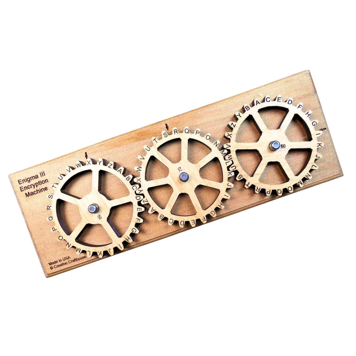 Enigma III Cipher Machine – 32,448 Key Wooden Encoder – Creative Crafthouse
