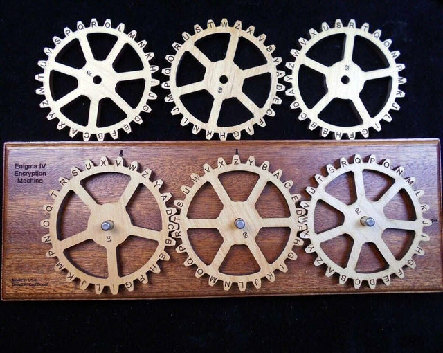 Enigma IV Encryption Cipher Machine | Escape Room Prop | Cryptology Gift | Create Secret Messages | Complex Cipher - Creative Crafthouse