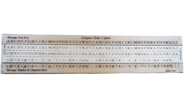 Enigma Slide Cipher - linear rule encryption cipher with numbers & characters - Creative Crafthouse