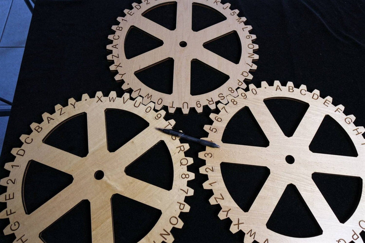 Escape Rooms Props - Jumbo Enigma Cipher Gears - Create Secret Codes and Messages - Creative Crafthouse