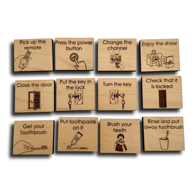 Everyday Sequencing | Wooden Cognitive Sequencing Activity for Adults - Creative Crafthouse