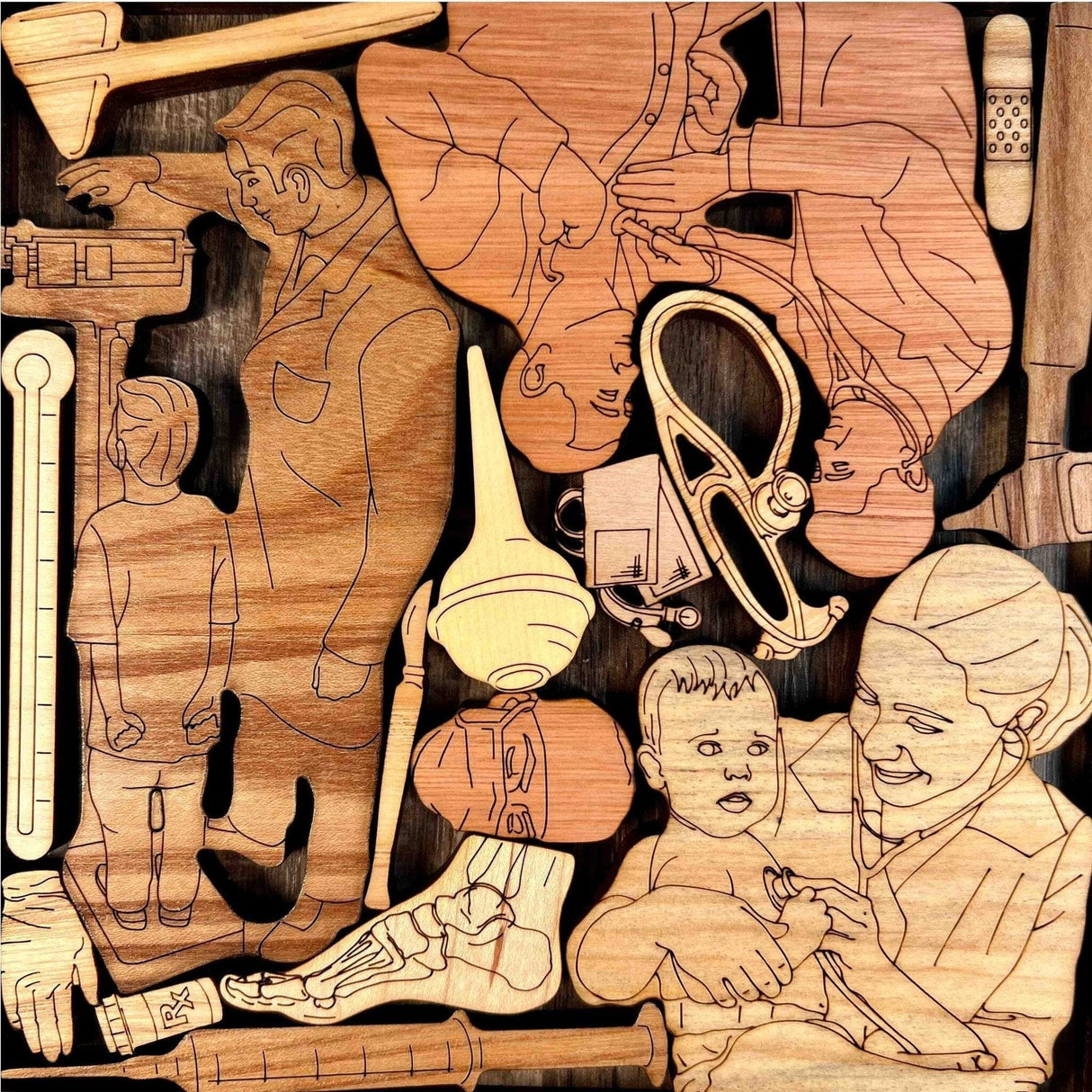 Family Physician Puzzle - artistic and challenging - can be personalized - Creative Crafthouse