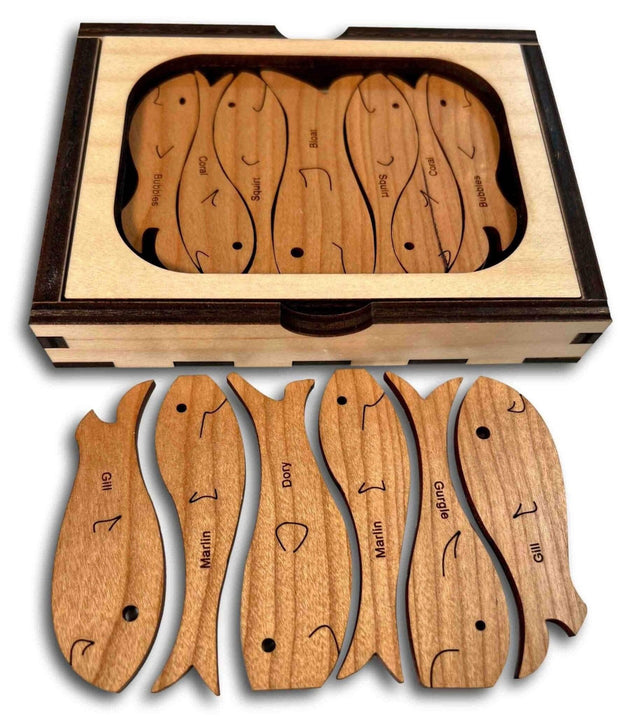 Fisherman's Dilemma Brain Teaser - 20 Piece Wood Puzzle - Creative Crafthouse