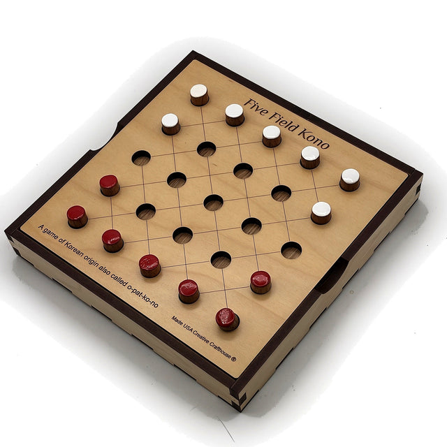 Five Field Kono | Handcrafted Two-Player Strategy Game - Creative Crafthouse