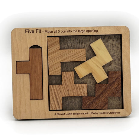 Five Fit Small | Stewart Coffin 177A Wooden Puzzle - Creative Crafthouse