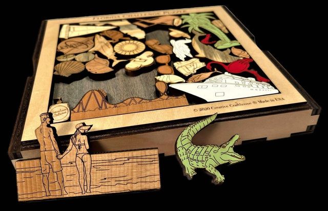 Florida Challenge Puzzle | Artistic Wooden Gift & Souvenir - Creative Crafthouse