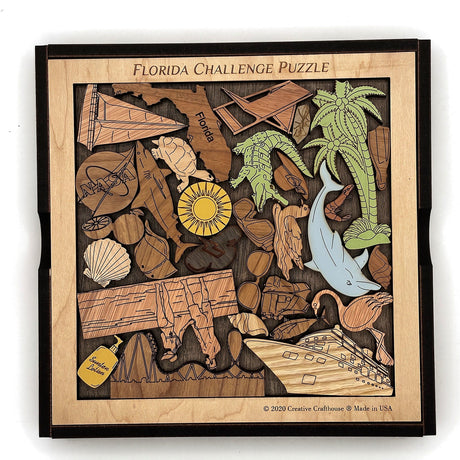 Florida Challenge Puzzle | Artistic Wooden Gift & Souvenir - Creative Crafthouse