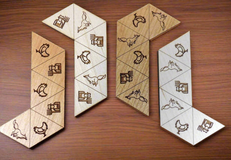 Foxagon Puzzle – Clever 4 - Piece Wooden Brain Teaser - Creative Crafthouse