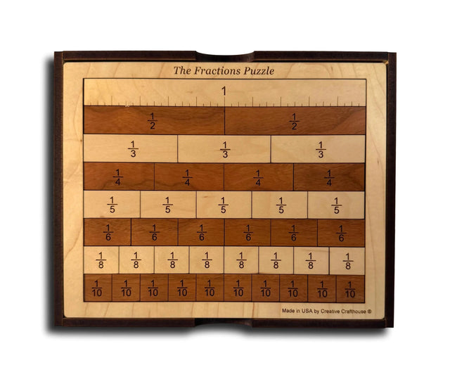 Fractions Puzzle – Wooden Math Learning Toy for Kids & Classrooms - Creative Crafthouse