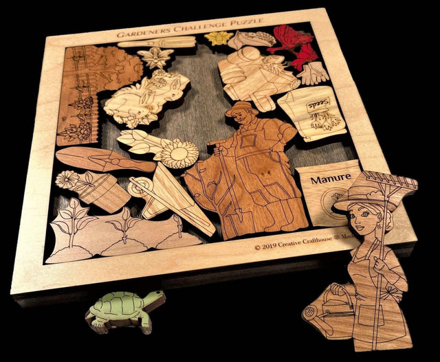 Gardeners Challenge Puzzle - artistic and challenging - can be personalized - Creative Crafthouse