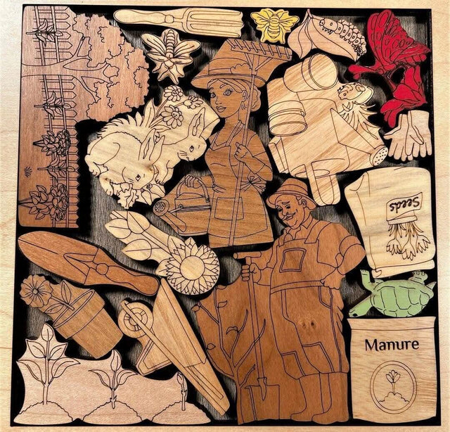 Gardeners Challenge Puzzle - artistic and challenging - can be personalized - Creative Crafthouse
