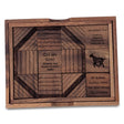 Get My Goat wooden sliding block puzzle by Creative Crafthouse on white: eleven raintree hardwood blocks in a four by three tray, one block twice as wide as the rest.