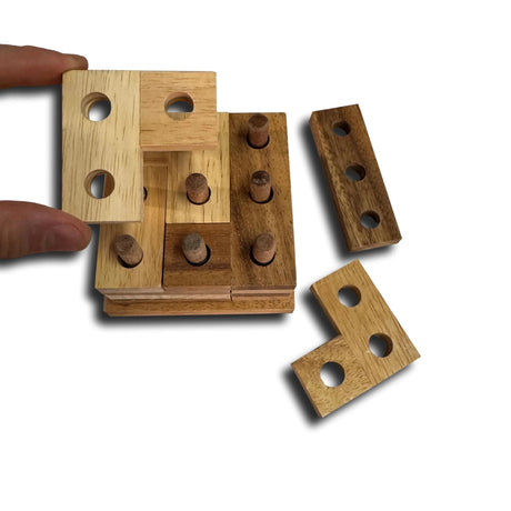 Ghost Tower Puzzle – Wooden Peg Brain Teaser - Creative Crafthouse