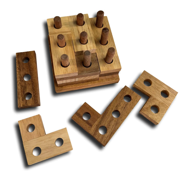 Ghost Tower Puzzle – Wooden Peg Brain Teaser - Creative Crafthouse