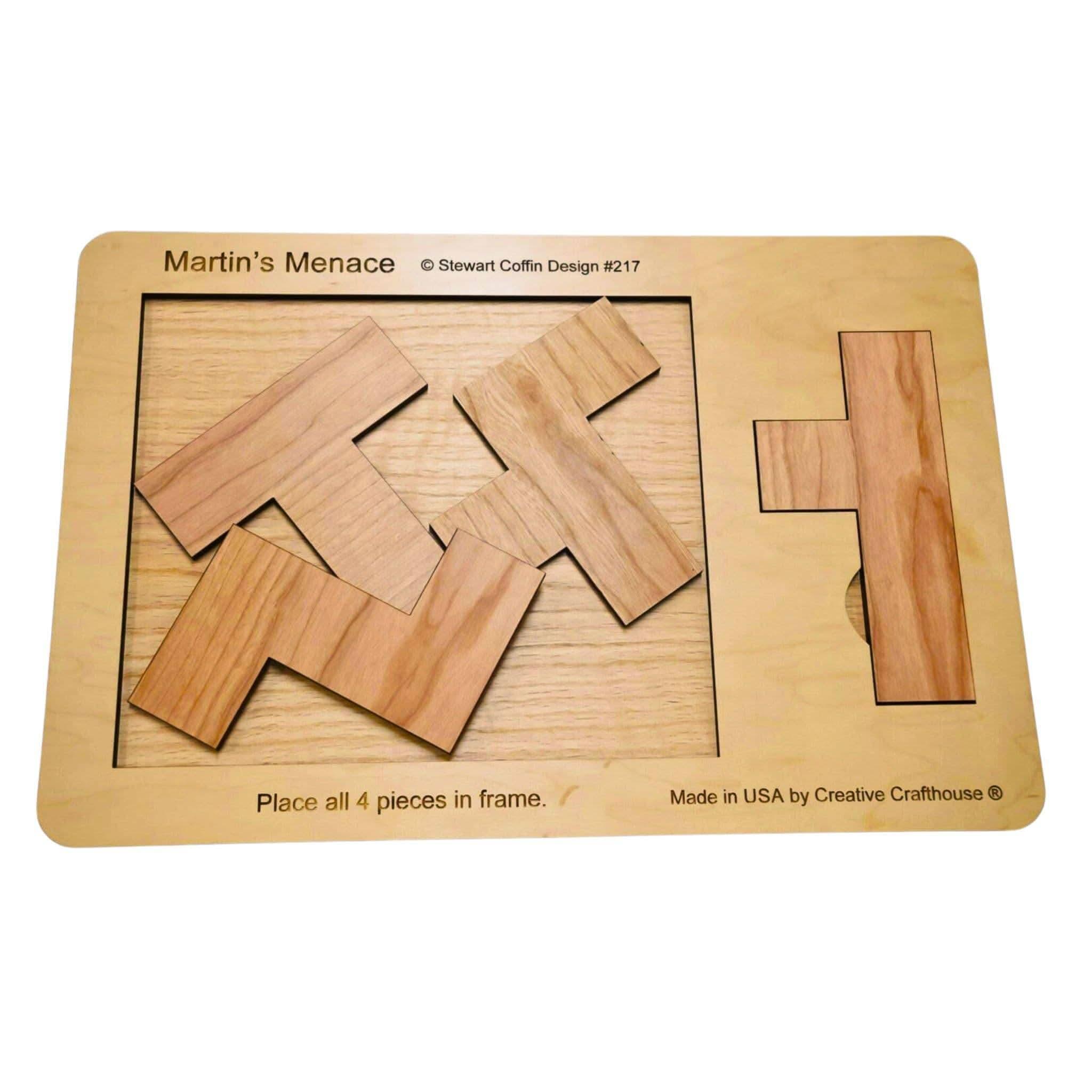Giant Martin's Menace Puzzle | 18” Wooden Brain Teaser – Creative