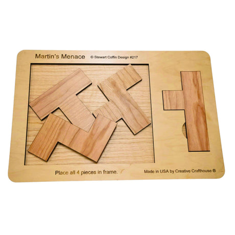 Giant Martin’s Menace Puzzle – 18” Wooden Brain Teaser - Creative Crafthouse